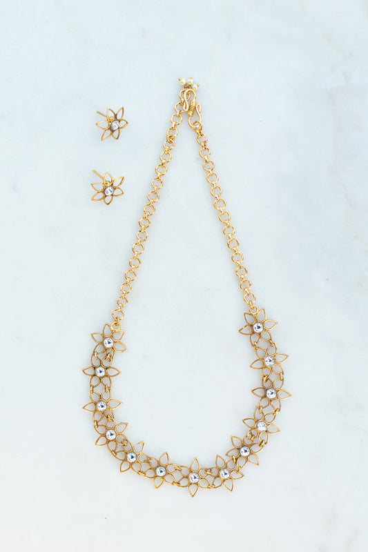 Floral Filigree Choker Set
