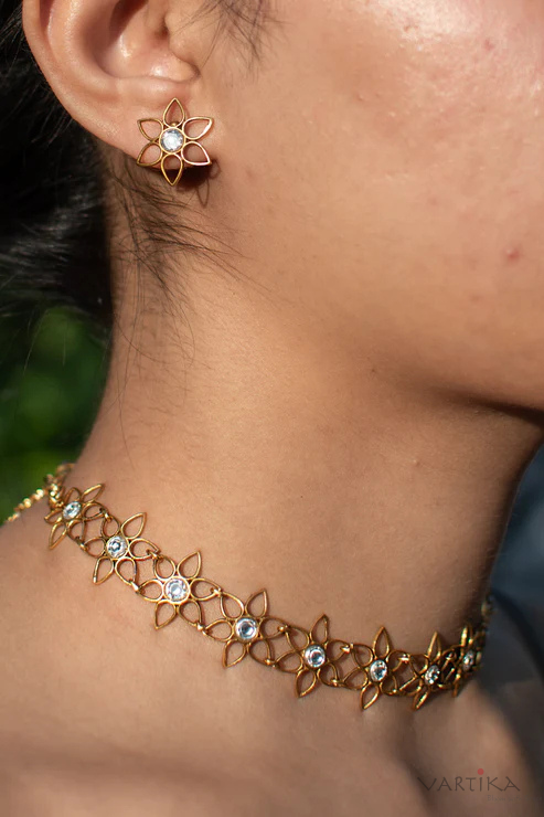 Floral Filigree Choker Set