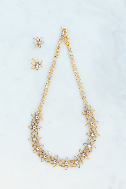 Floral Filigree Choker Set