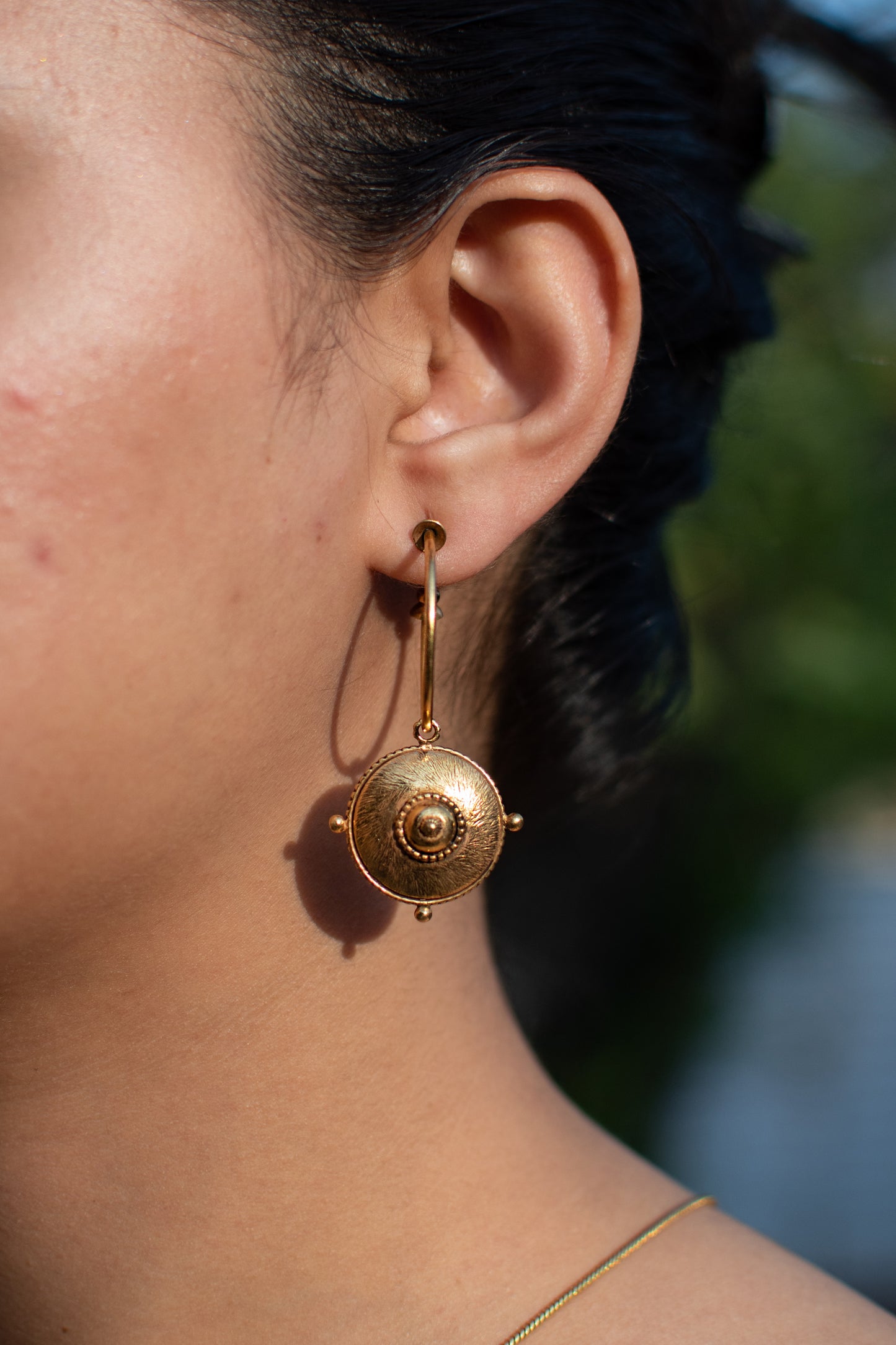 Coin Hoop Earring