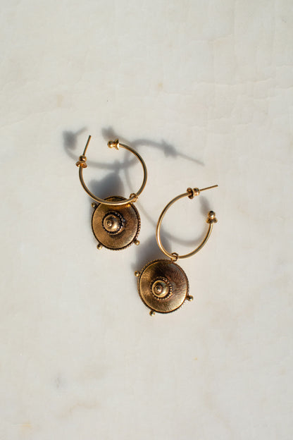 Coin Hoop Earring