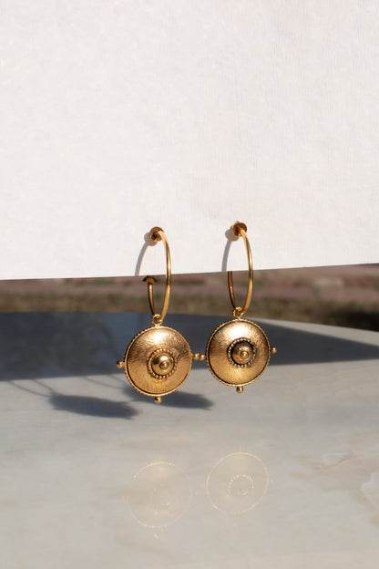Coin Hoop Earring